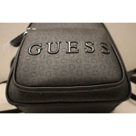 Guess SV792630 Women's Coal/Black Monogram Print PU Leather Rodney Backpack - Picture 6 of 12